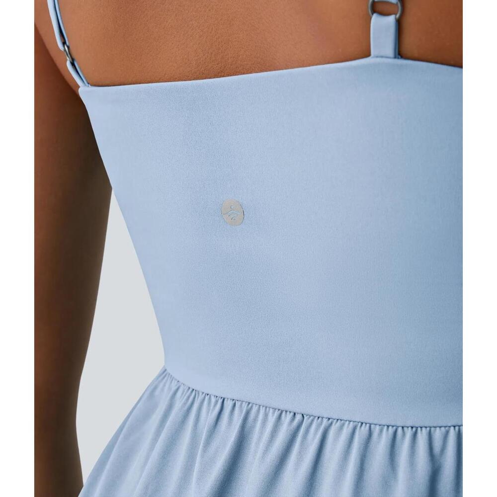 HALARA Sky Blue Asymmetrical High-Low Dress - Picture 14 of 16